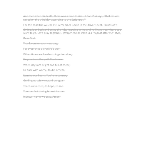 Children & Youth Sermon/Lesson/Message - A Time for Everything - Ecclesiastes 3:1-8