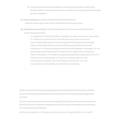 Lesson - The Secret Messages in “The 12 Days of Christmas”