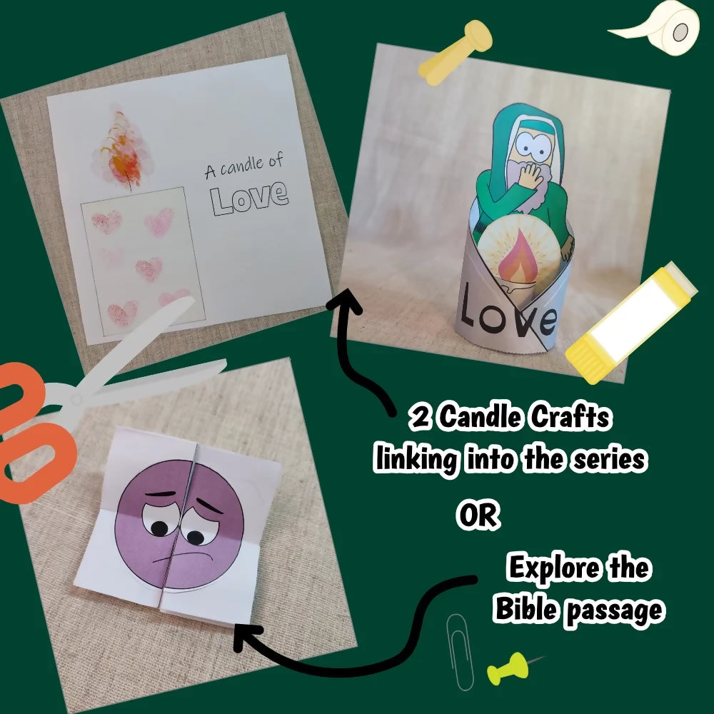 Luke 1 (Zechariah) - Advent Candles 2 - Love - Ministry lesson with Bible crafts