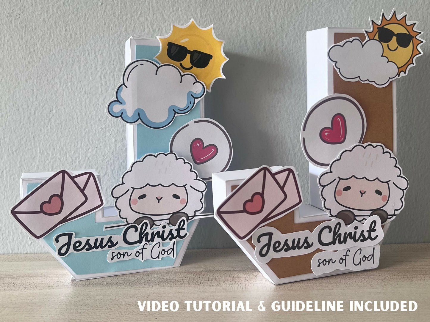 3D Letter J for Jesus Name paper craft