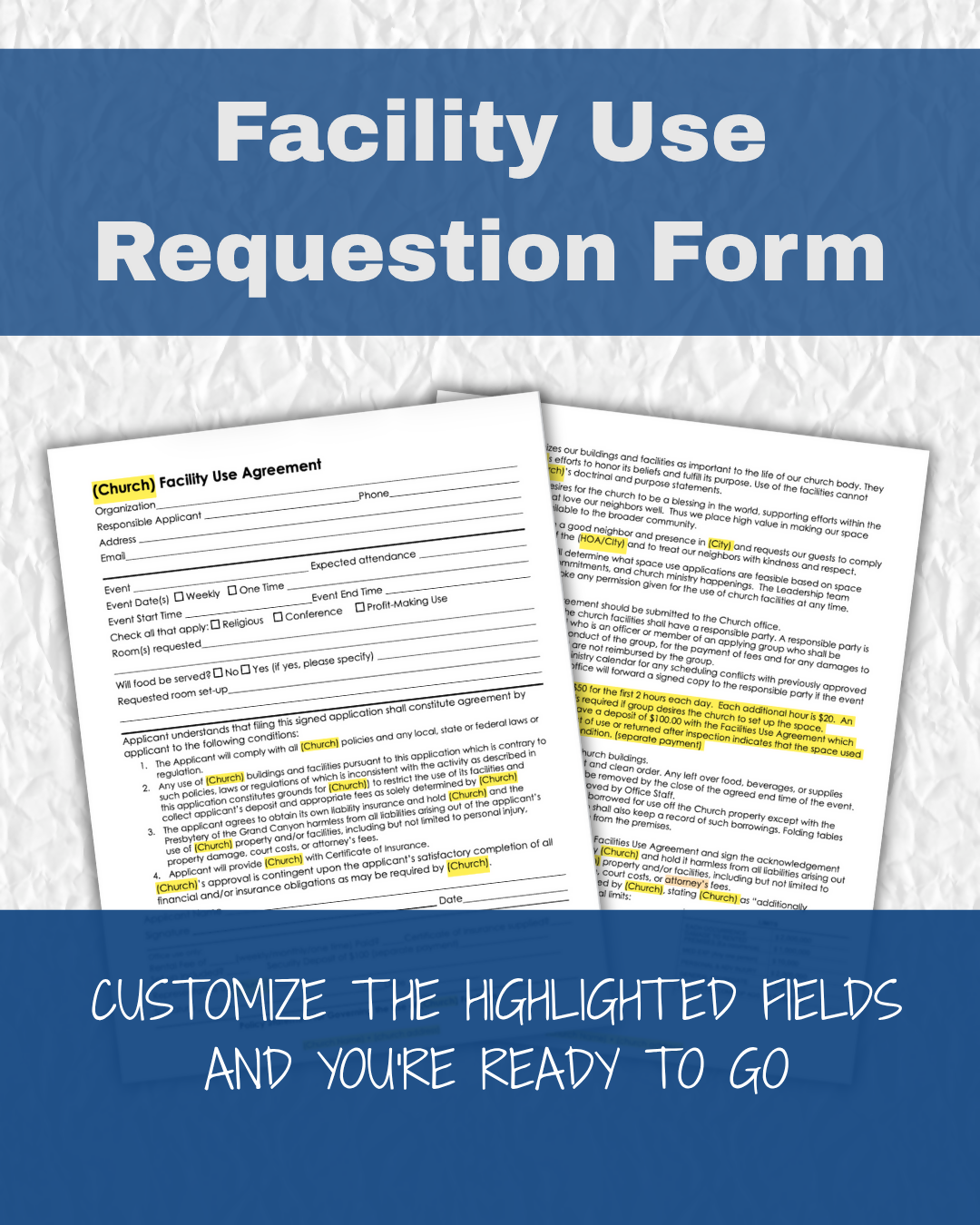 Facility Use Agreement Template