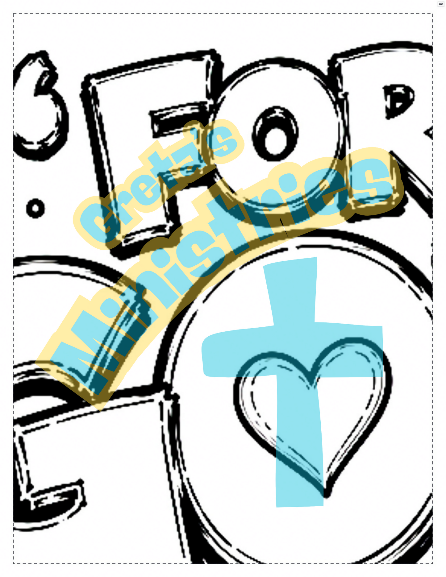 John 3:16 Collaborative Coloring Poster | Class Bible Verse Activity
