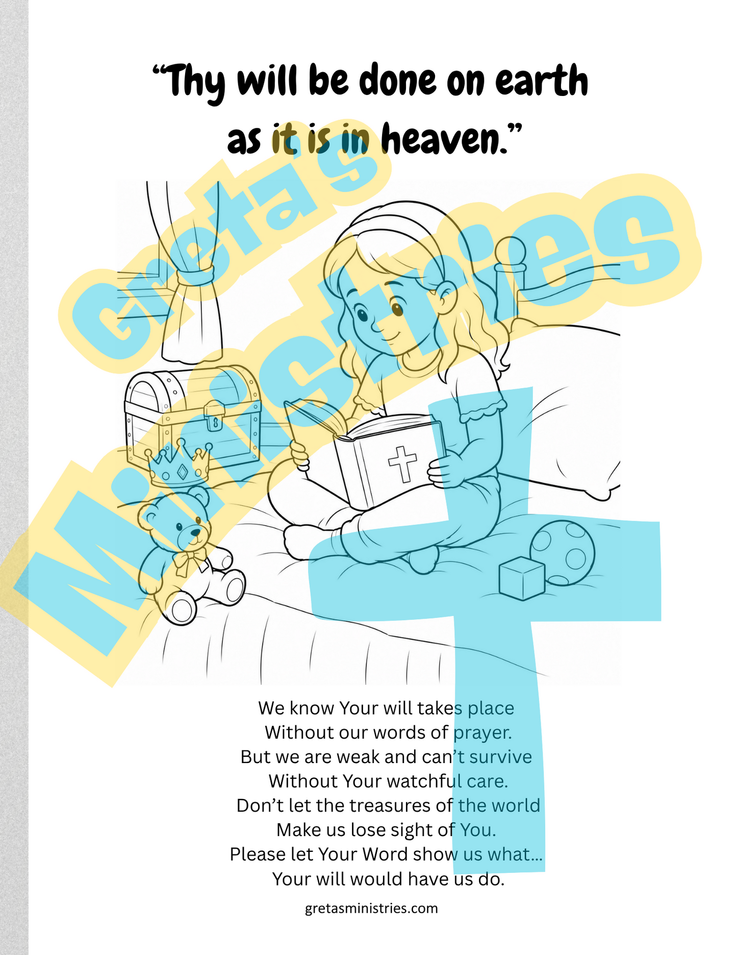 The Lord’s Prayer Coloring Book with Rhyming Explanations | PreK-2nd grade