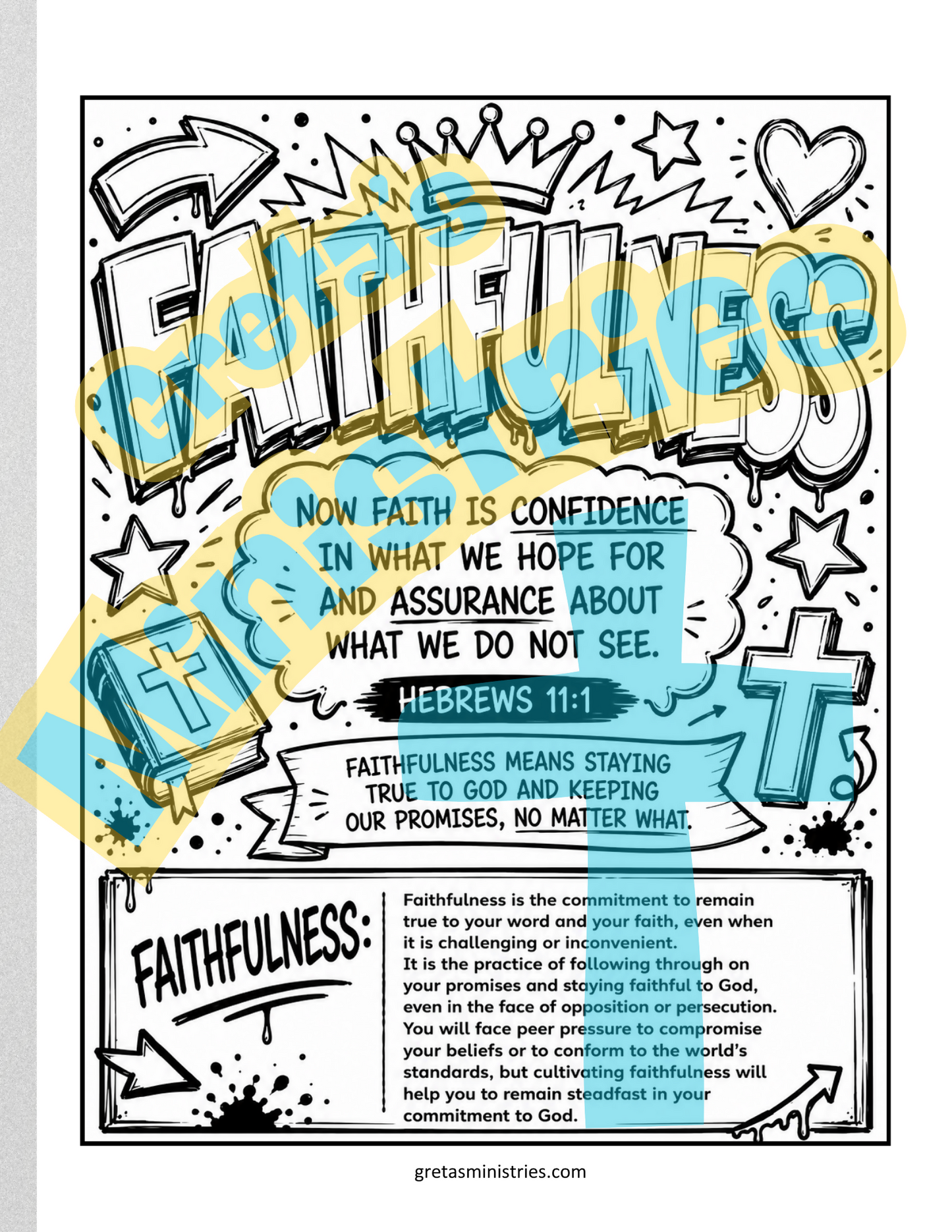Fruit of the Spirit | Teen Coloring Pages | Bible Verse | Galatians 5:22–23