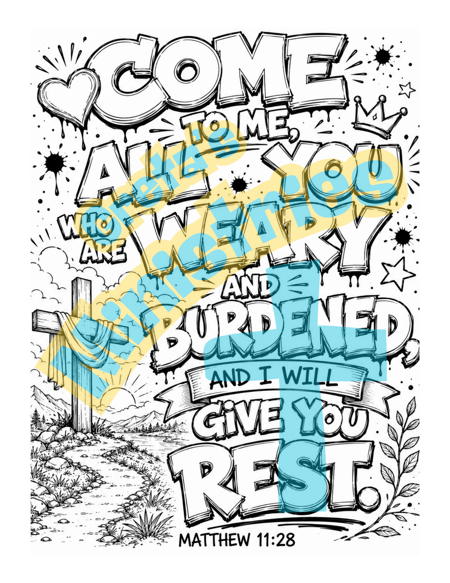 Teen Bible Verse Coloring Pages & Posters Bundle | God's Plan for You
