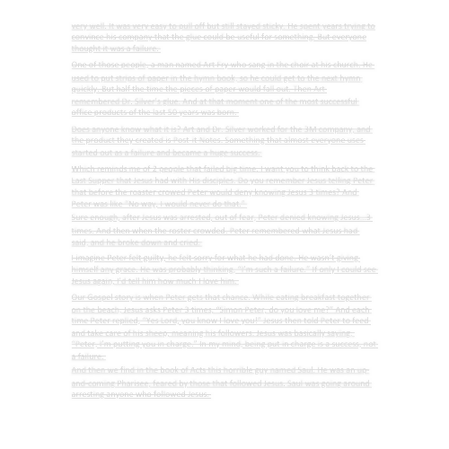 Children & Youth Sermon - Peter & Paul/Post-It Notes (John 21:15-17 & Acts 9:19)