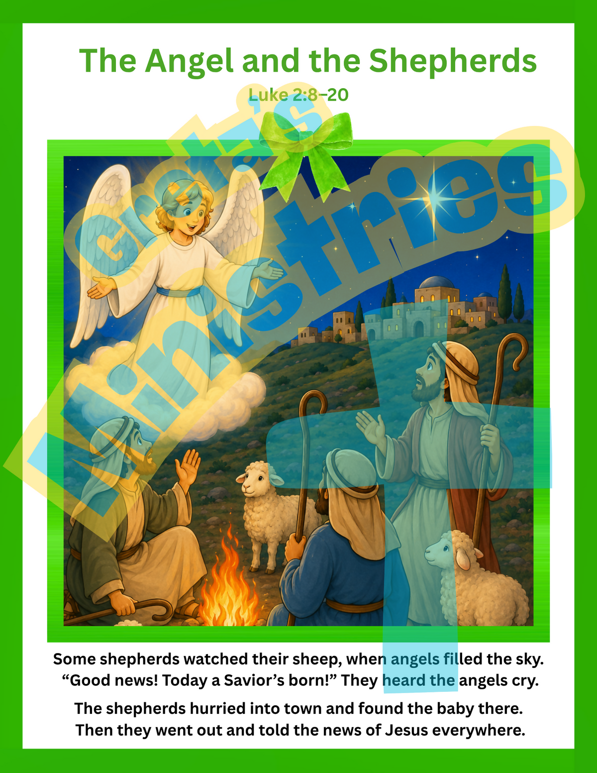 The Greatest Christmas Gift | Birth of Jesus Rhyming Story Posters | PreK–1st gr