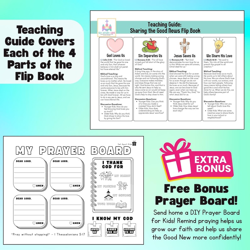 Sharing the Good News Flip Book | Great Commission Bible Craft for Kids | Sunday School Gospel Activity