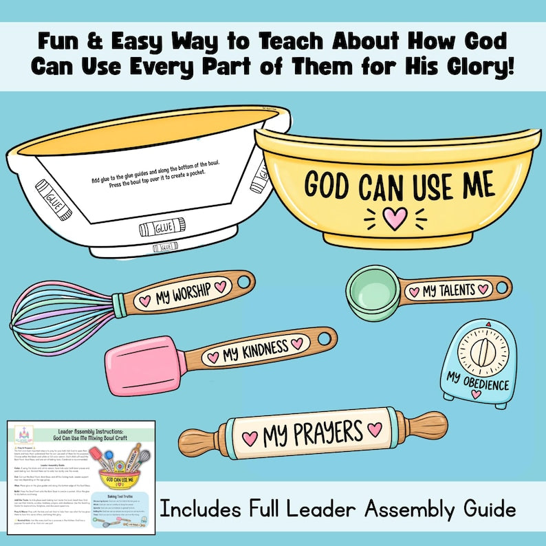 God Can Use Me Bible Craft for Kids | Sunday School Purpose Activity | Children's Ministry Printable