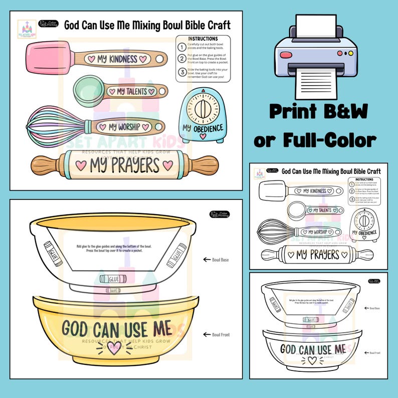 God Can Use Me Bible Craft for Kids | Sunday School Purpose Activity | Children's Ministry Printable