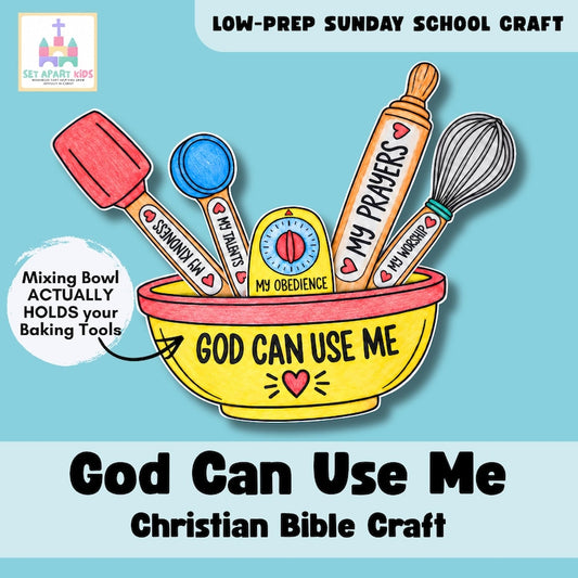 God Can Use Me Bible Craft for Kids | Sunday School Purpose Activity | Children's Ministry Printable