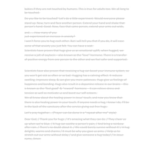 Children & Youth Sermon - The Power of Touch (Mark 5:21-43, Matthew 9:18-26, or Luke 8:40–56)