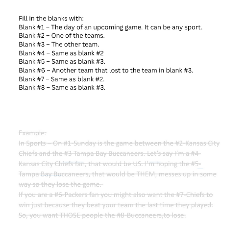 Children's Sermon - Us and Them! (Jonah 3)