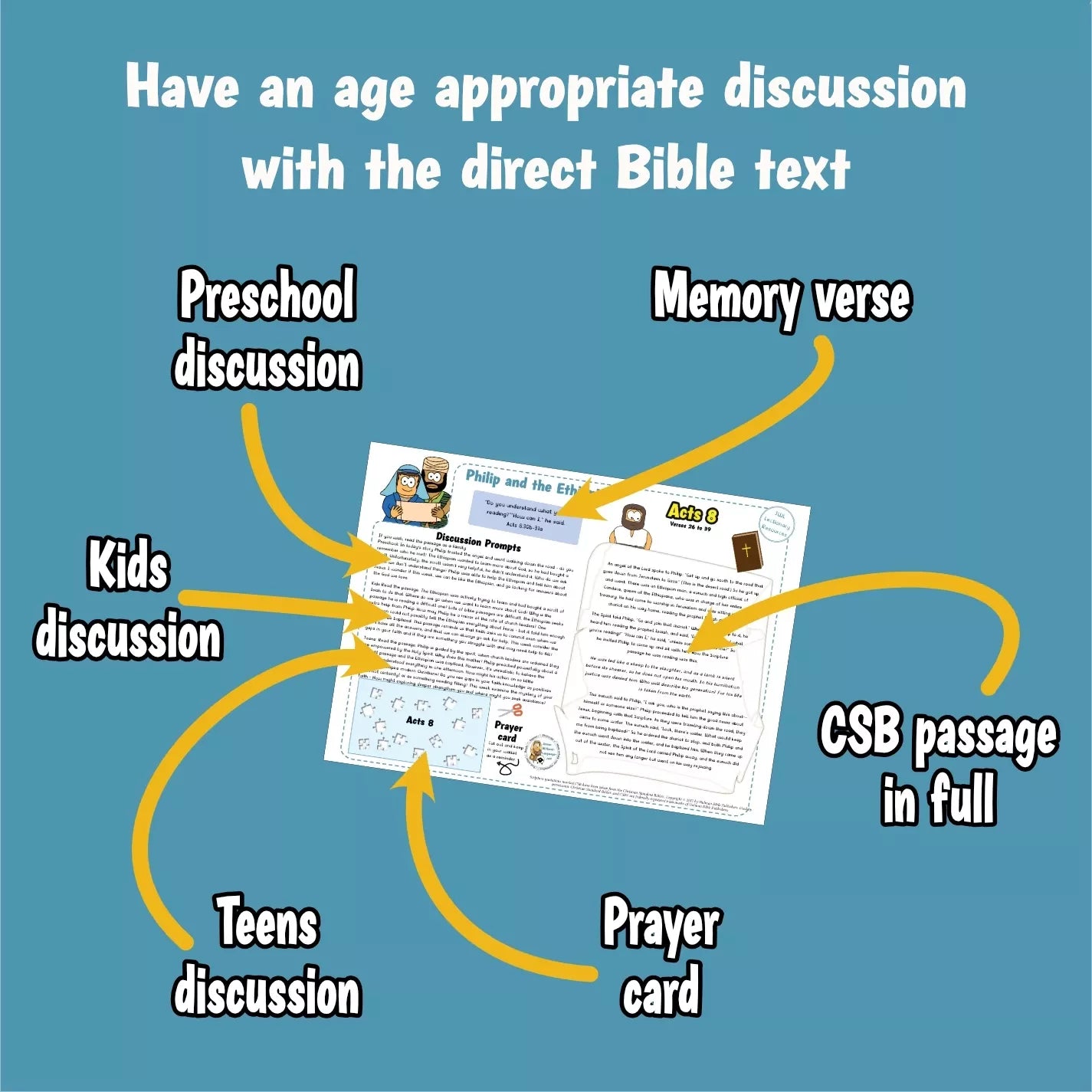 Philip & the Ethiopian (Acts 8) - Kidmin lesson with Crafts and colouring