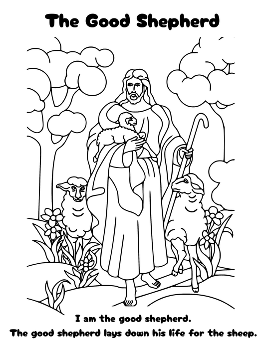 The Good Shepherd Coloring Page