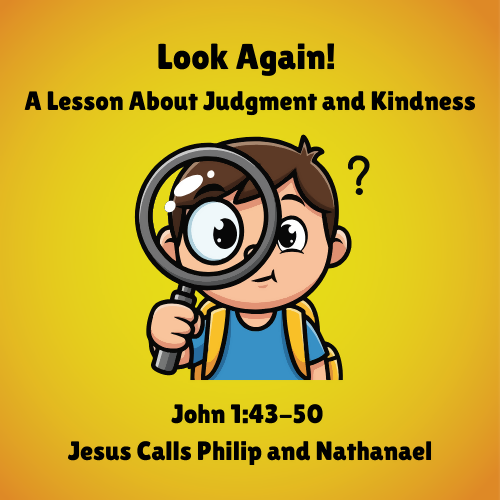 Children & Youth Sermon - Look Again! A Lesson About Judgment and Kindness (John 1:43-50)