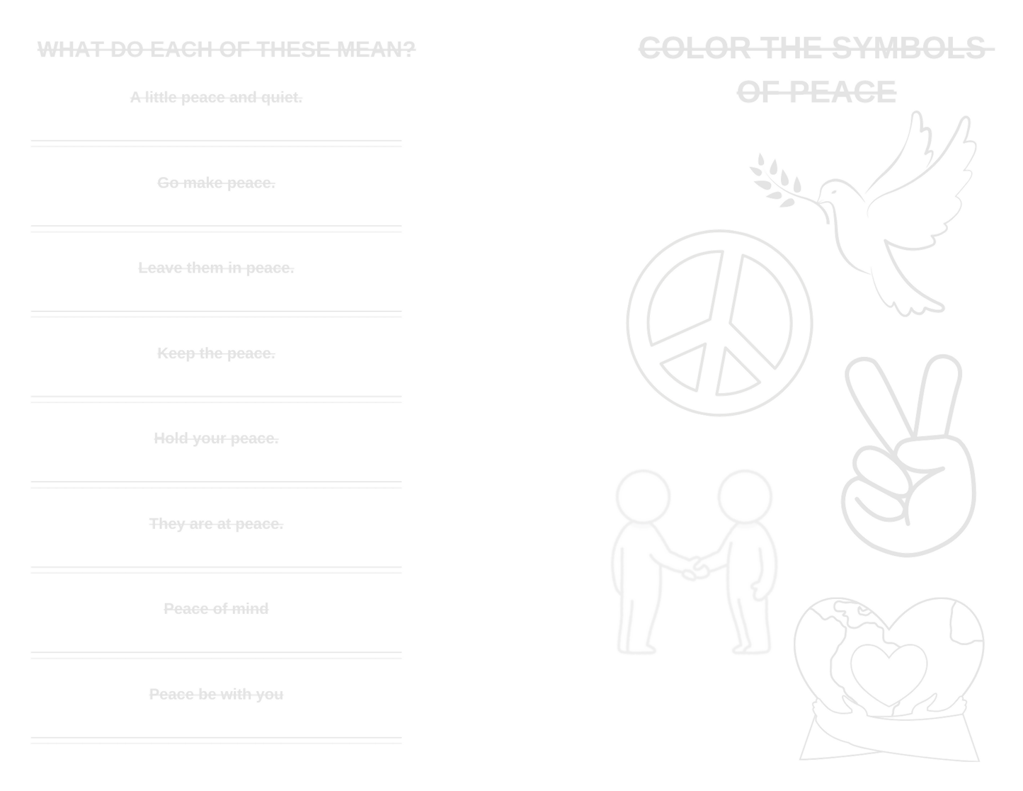 Peace Be with You - Jesus Appears to His Disciples - Children's Sermon/Lesson and Activity