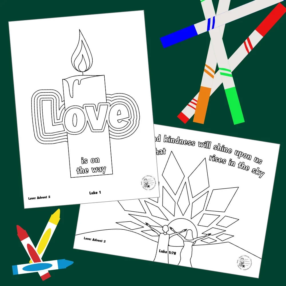 Luke 1 (Zechariah) - Advent Candles 2 - Love - Ministry lesson with Bible crafts