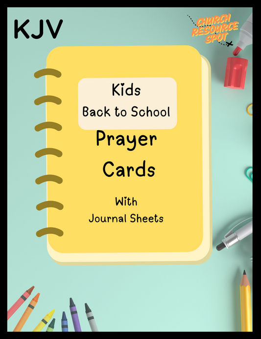 Kids Back To School Prayer Cards KJV