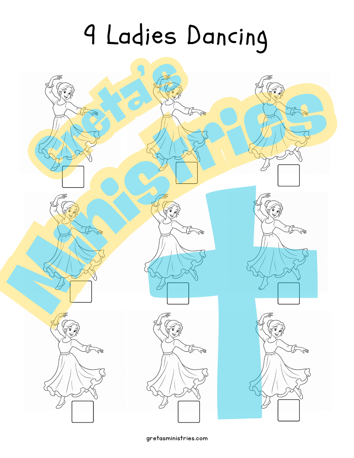 The 12 Days of Christmas – Preschool Coloring, Counting & Number Practice