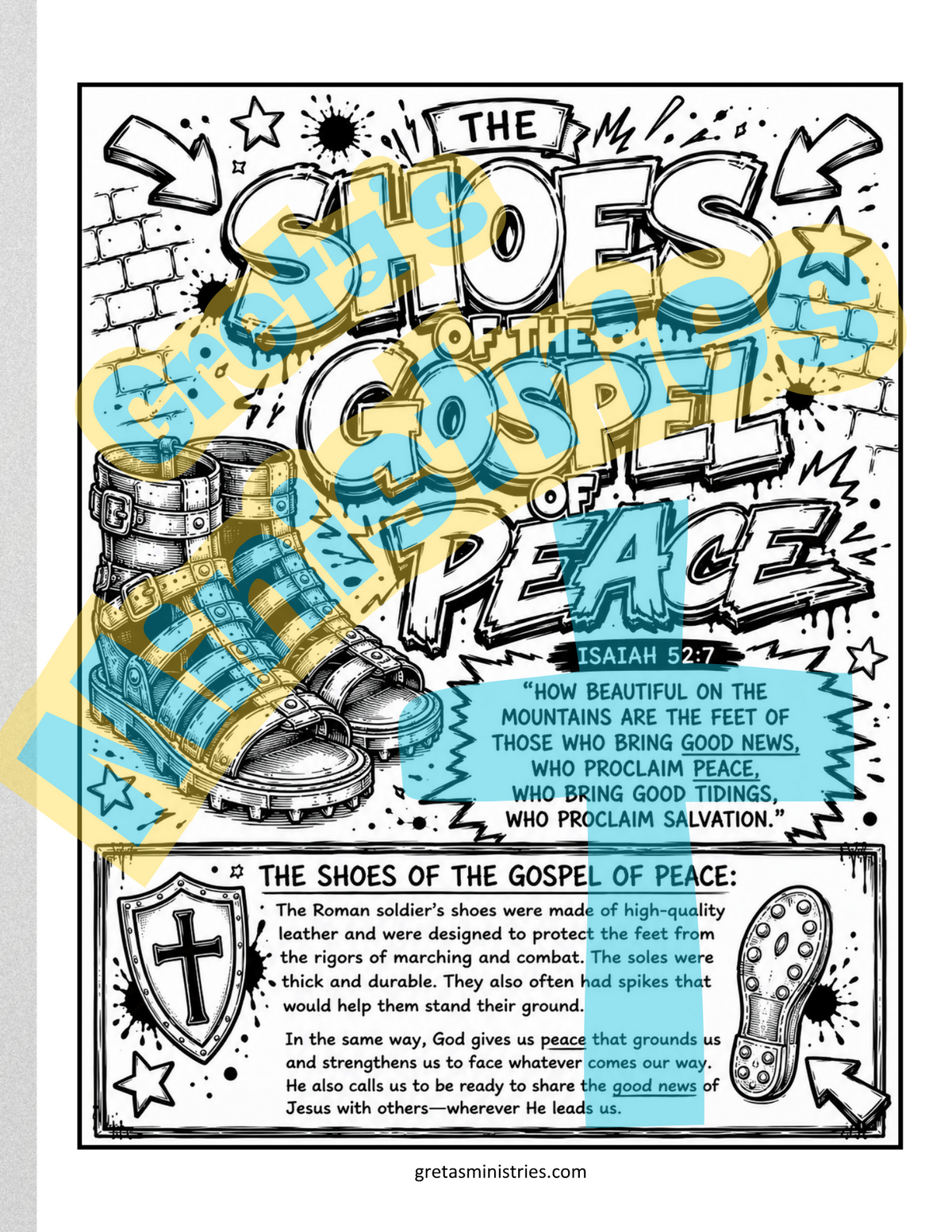 Armor of God Coloring Pages for Teens | Ephesians 6:10-17 Bible Study | 7 Pages