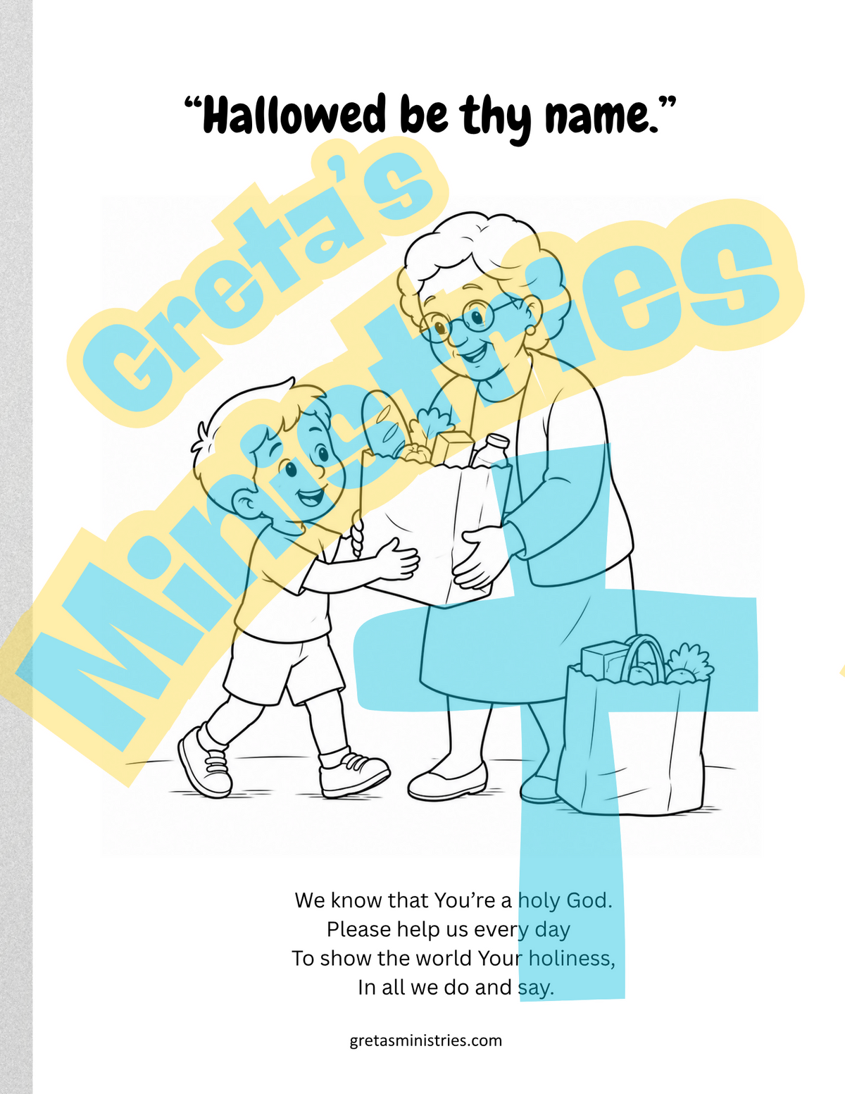 The Lord’s Prayer Coloring Book with Rhyming Explanations | PreK-2nd grade