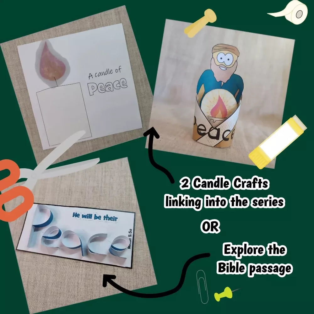 Micah 5 - Advent Candles 4 - Peace - Ministry lesson with Bible crafts