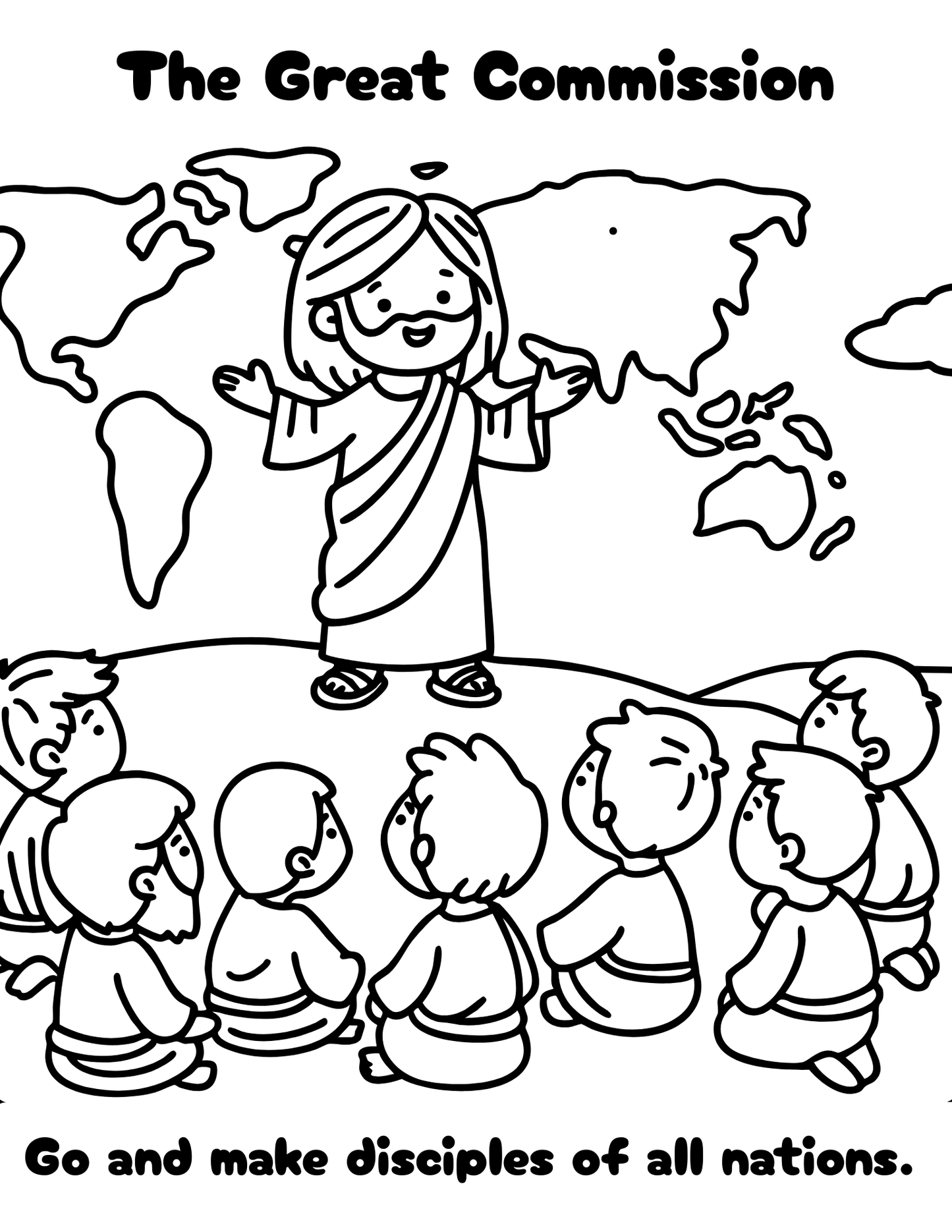 The Great Commission Coloring Page