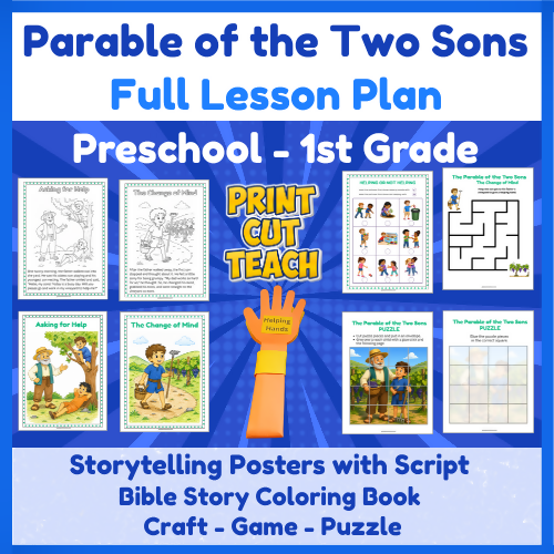Parable of the Two Sons | Sunday School Lesson, Story Book, Craft & Game