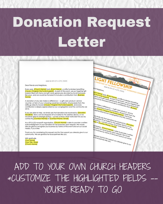 Donation Request Letter Template