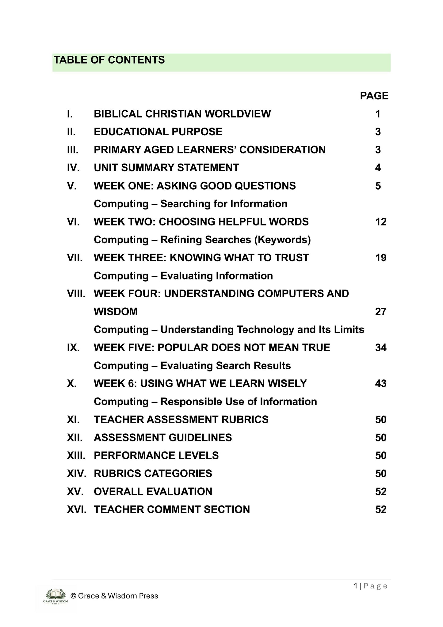 Seeking Truth Wisely A Foundational Christian Curriculum for Teaching Digital Discernment in the Elementary Years