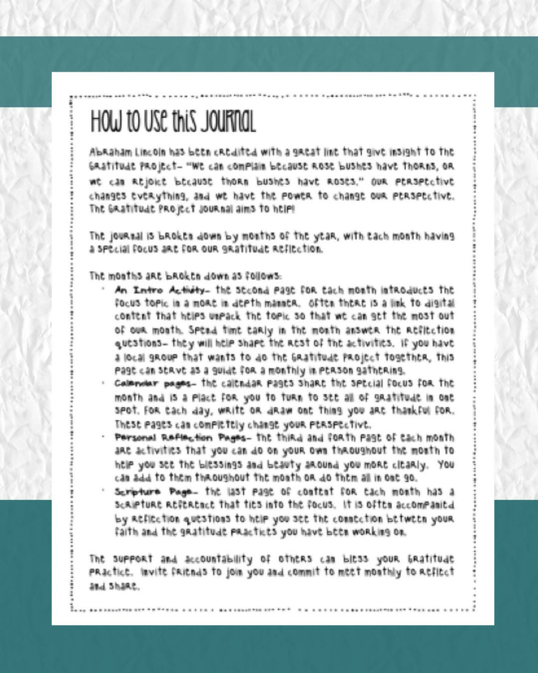 The Gratitude Project: A Year-Long Faith-Based Gratitude Journal volume 1