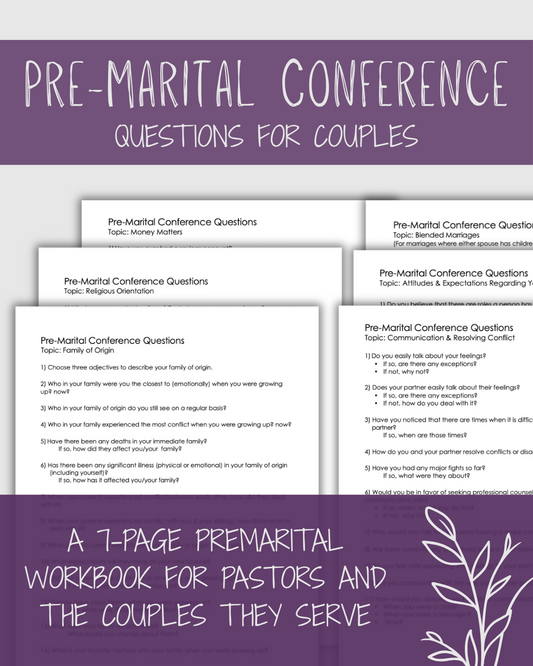 Pre-Marital Conference Questions
