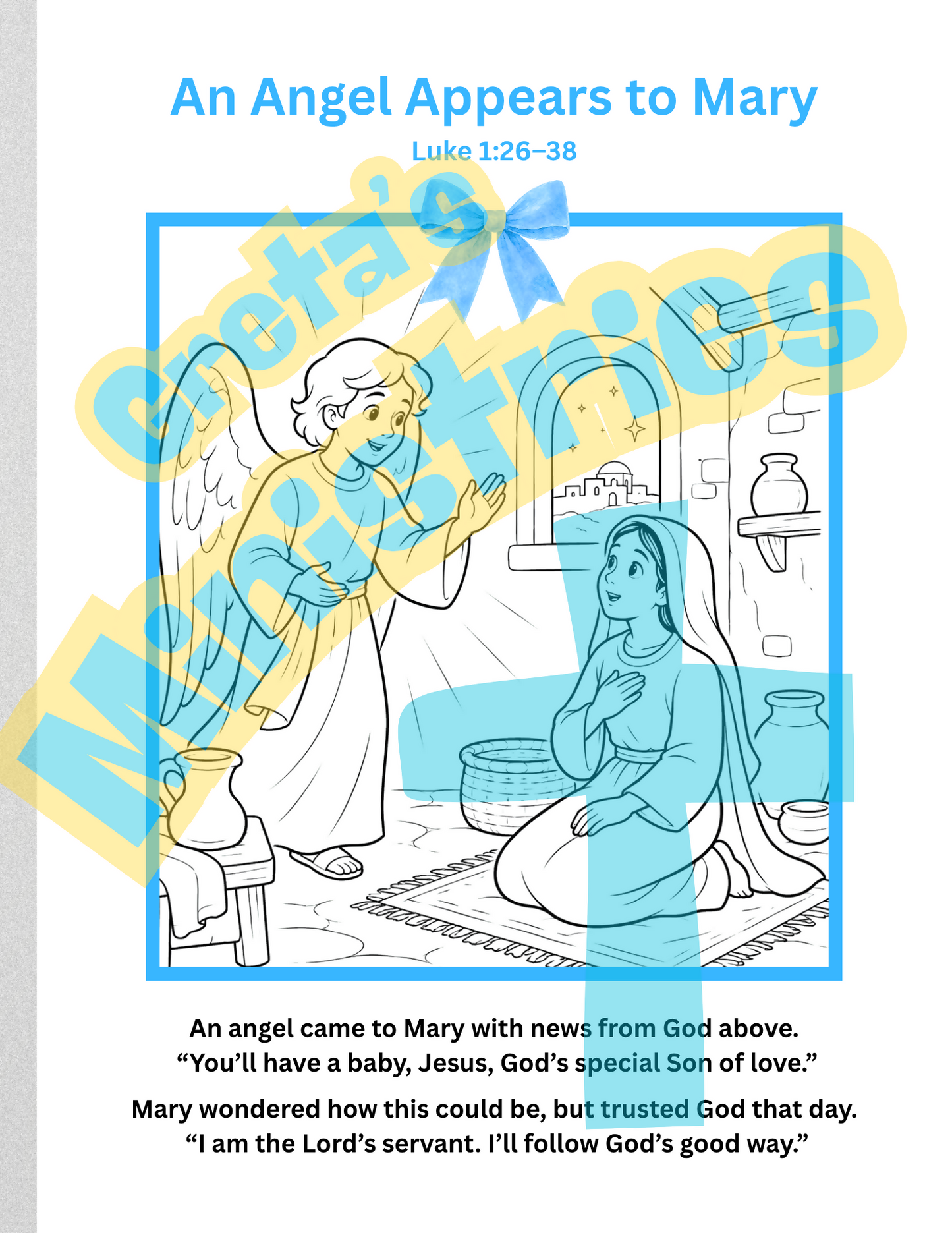 The Greatest Christmas Gift – The Story of Jesus’ Birth | Rhyming Coloring Book