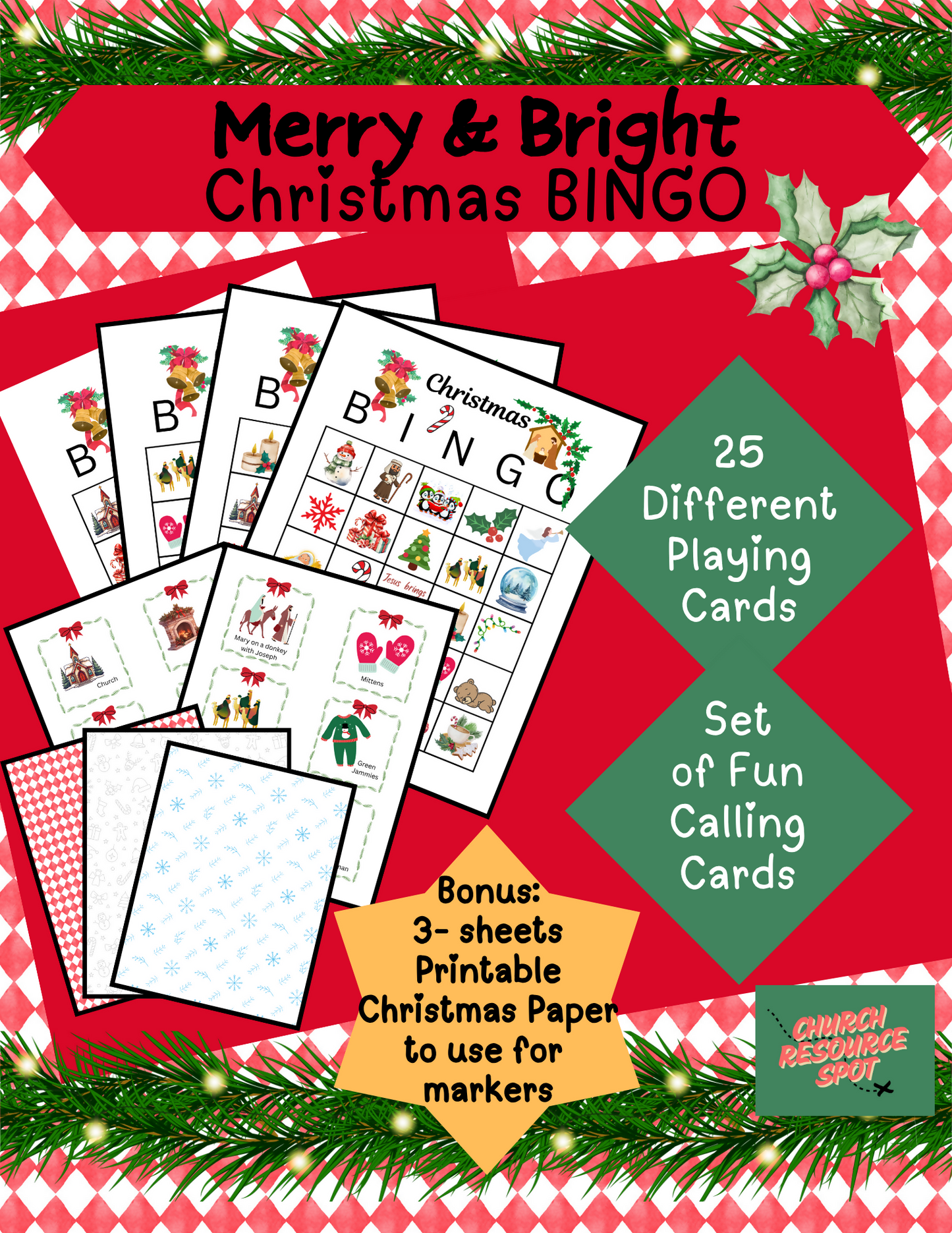 Merry & Bright Christmas Bingo
