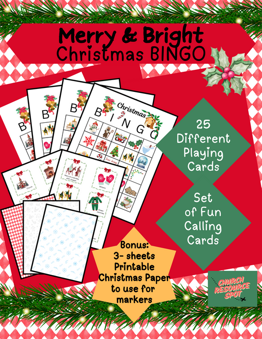 Merry & Bright Christmas Bingo
