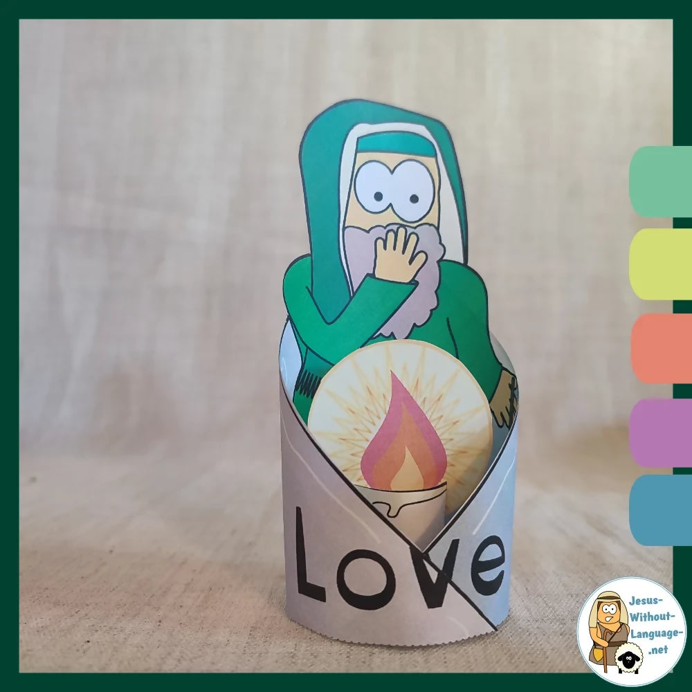 Luke 1 (Zechariah) - Advent Candles 2 - Love - Ministry lesson with Bible crafts