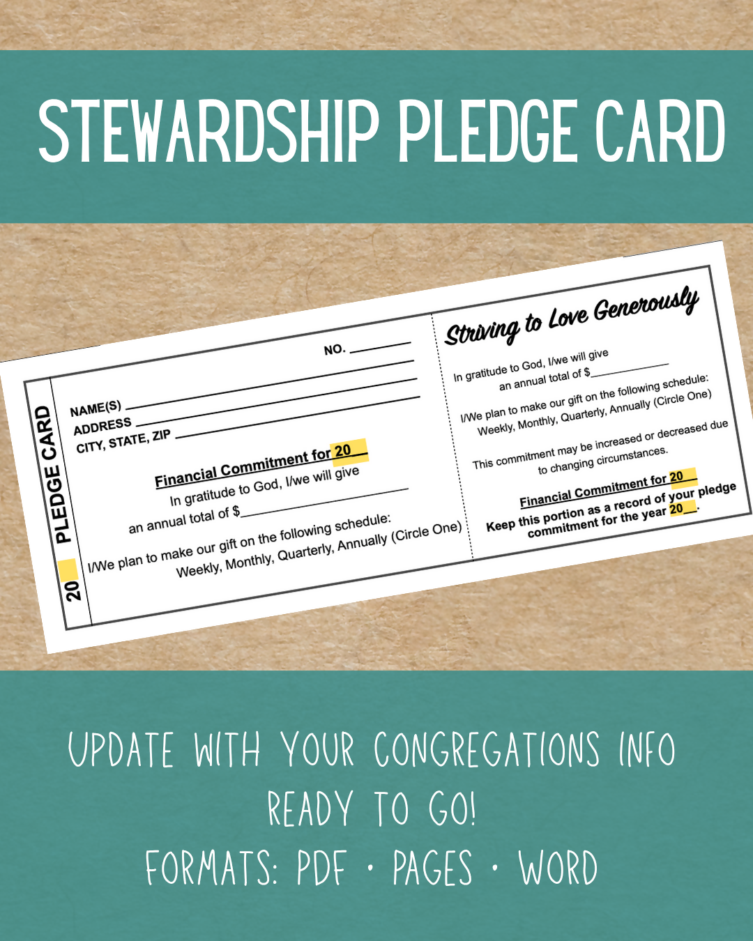 Stewardship Pledge Card