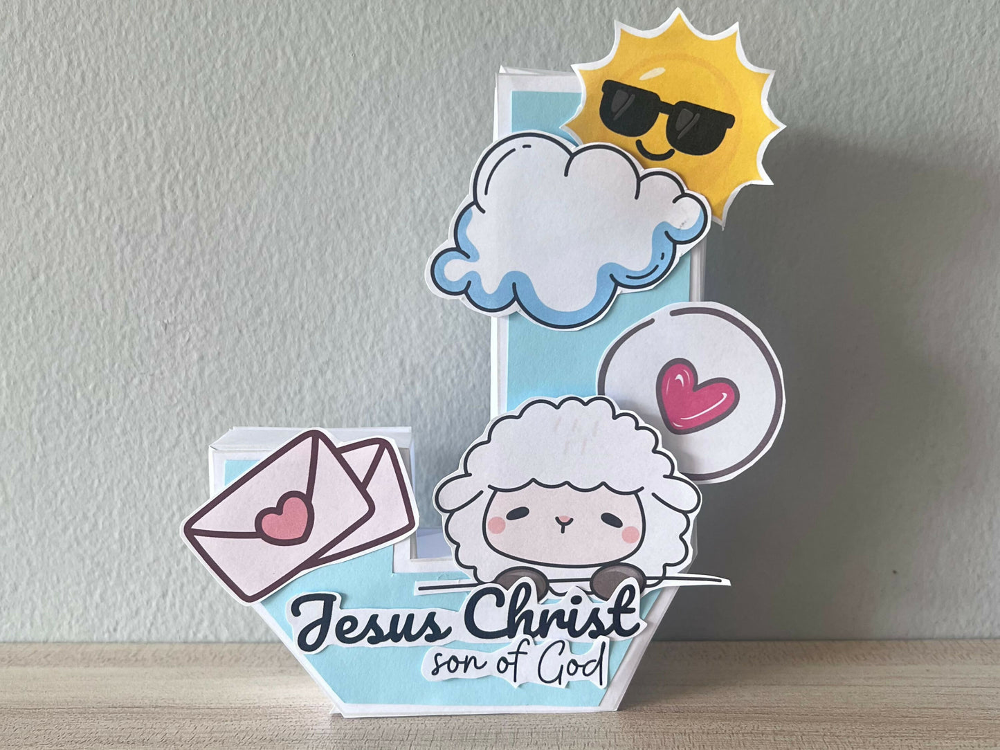 3D Letter J for Jesus Name paper craft