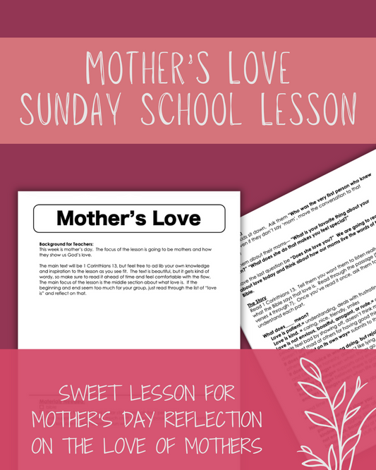 Mother's Love KidMin Lesson