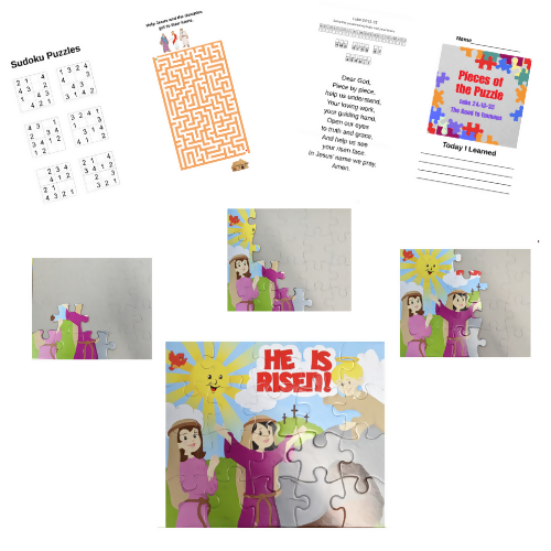 Pieces of the Puzzle - Luke 24:13-35 The Road to Emmaus - Children's Sermon/Lesson & Activity Book
