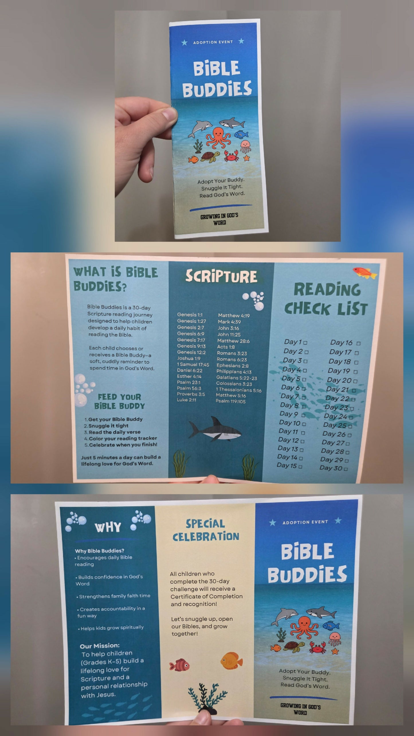 🦈 Bible Buddies 30-Day Scripture Reading Plan Event Sea🌊