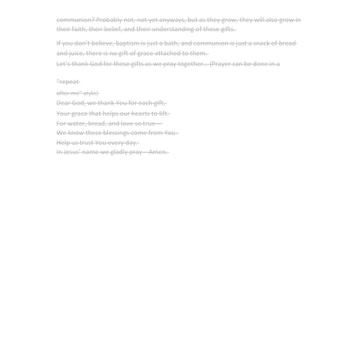 Children & Youth Sermon/Lesson/Message -Baptism & Communion -Baptism of our Lord/The Last Supper