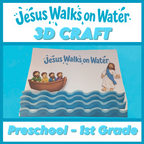 Jesus Walks on Water 3D Craft | Interactive Bible Craft | Preschool - 1st grade