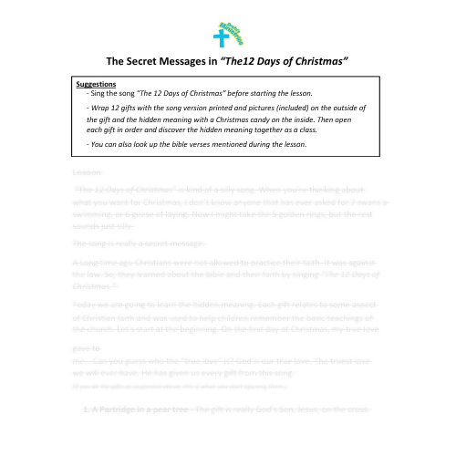 Lesson - The Secret Messages in “The 12 Days of Christmas”