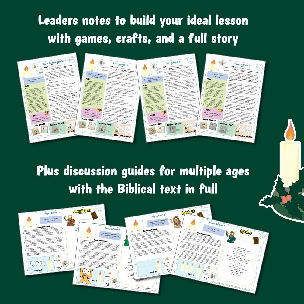 Advent Candles - 4 weeks of Messiah prophecies.