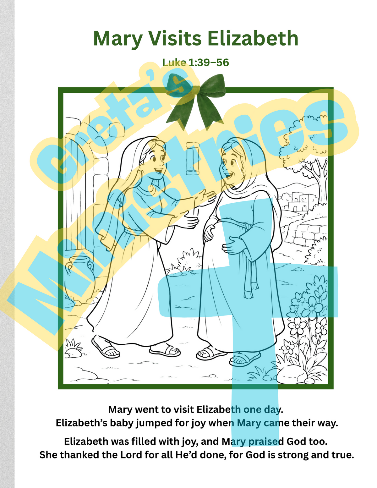 The Greatest Christmas Gift – The Story of Jesus’ Birth | Rhyming Coloring Book