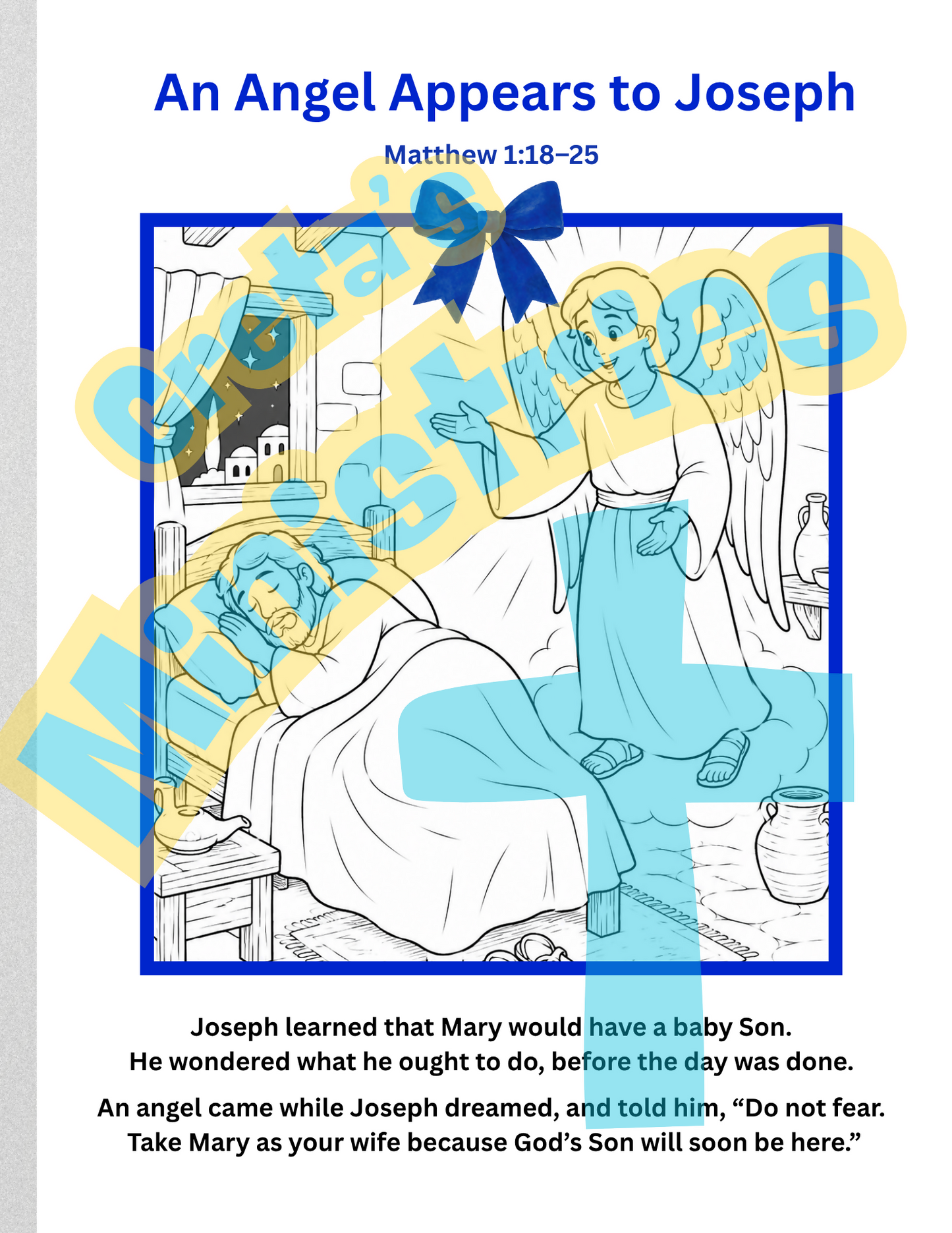 The Greatest Christmas Gift – The Story of Jesus’ Birth | Rhyming Coloring Book