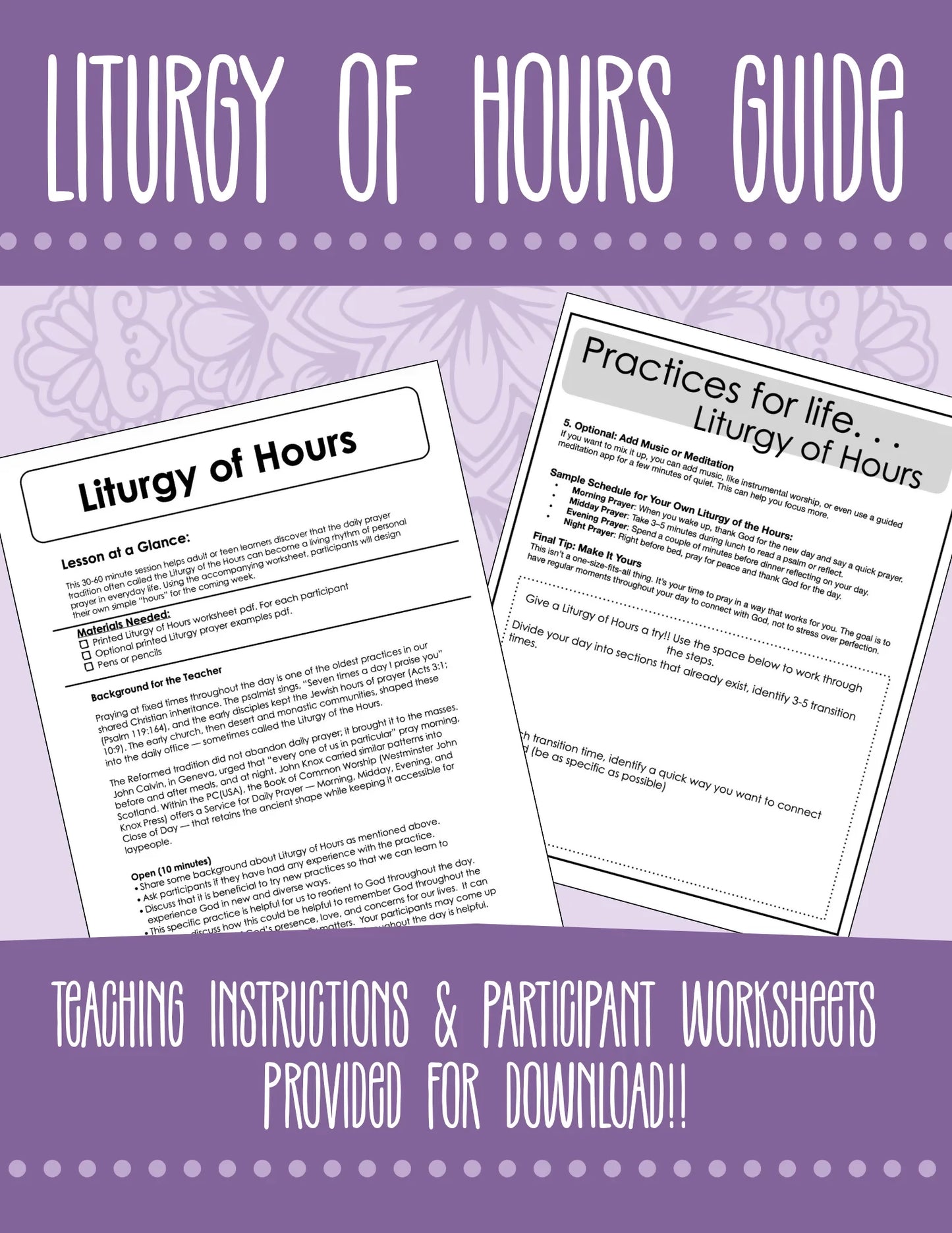 "Liturgy of Hours" Lesson