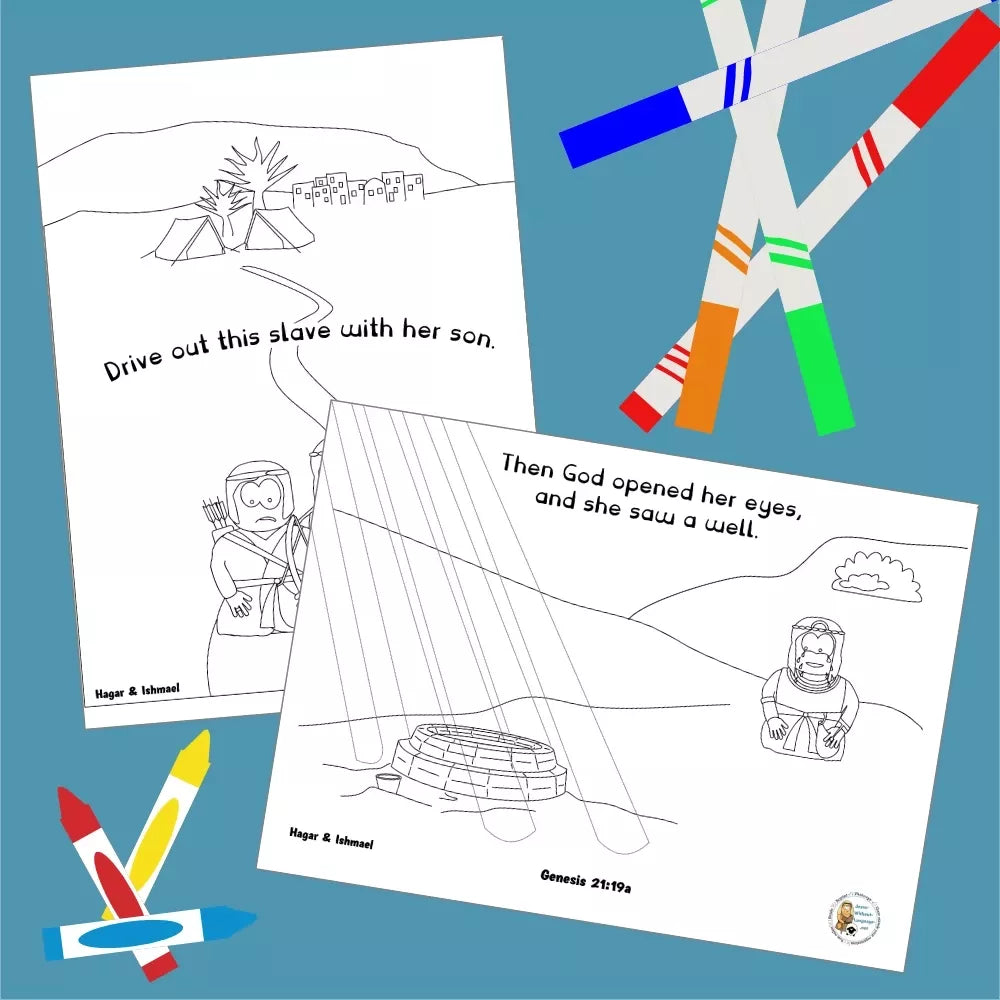 Genesis 21 - Hagar and Ishmael | Ministry lesson, Bible crafts, Games